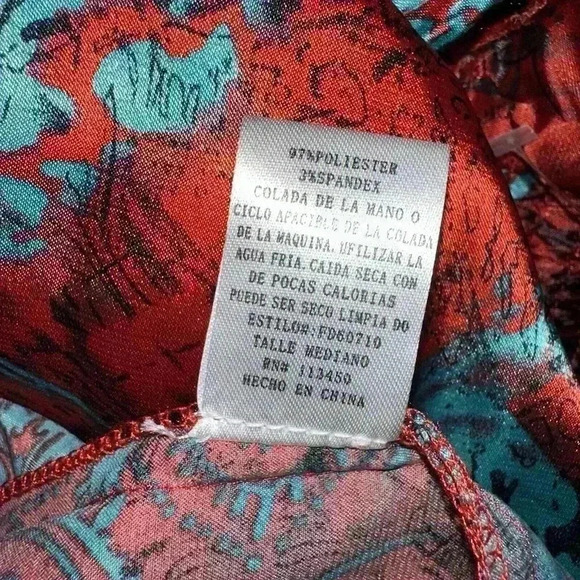 Deja Vu Strapless Formal Style Dress / Red & Blue - Picture 15 of 16